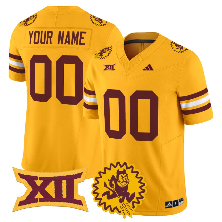 Men's Arizona State Sun Devils Custom Gold 1975 Throwback Vapor F.U.S.E. Limited Stitched Football Jersey Men's Arizona State Sun Devils Custom Gold 1975 Throwback Vapor F.U.S.E. Limited Stitched Football Jersey