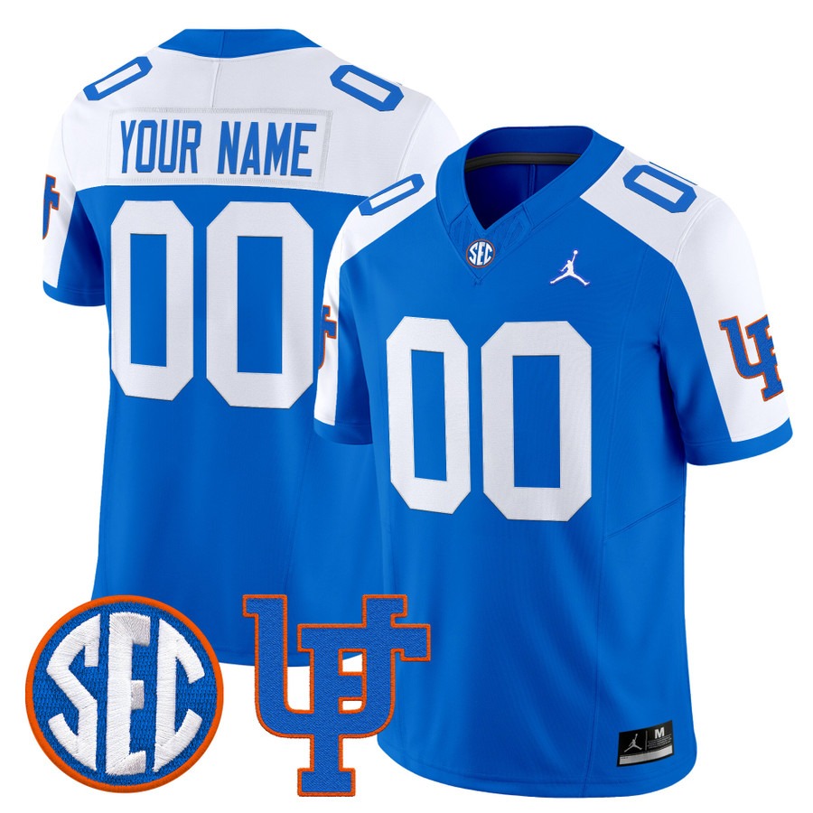 Men's Florida Gators Custom Royal Alternate 1960s Throwback F.U.S.E. Vapor Limited Stitched Football Jersey