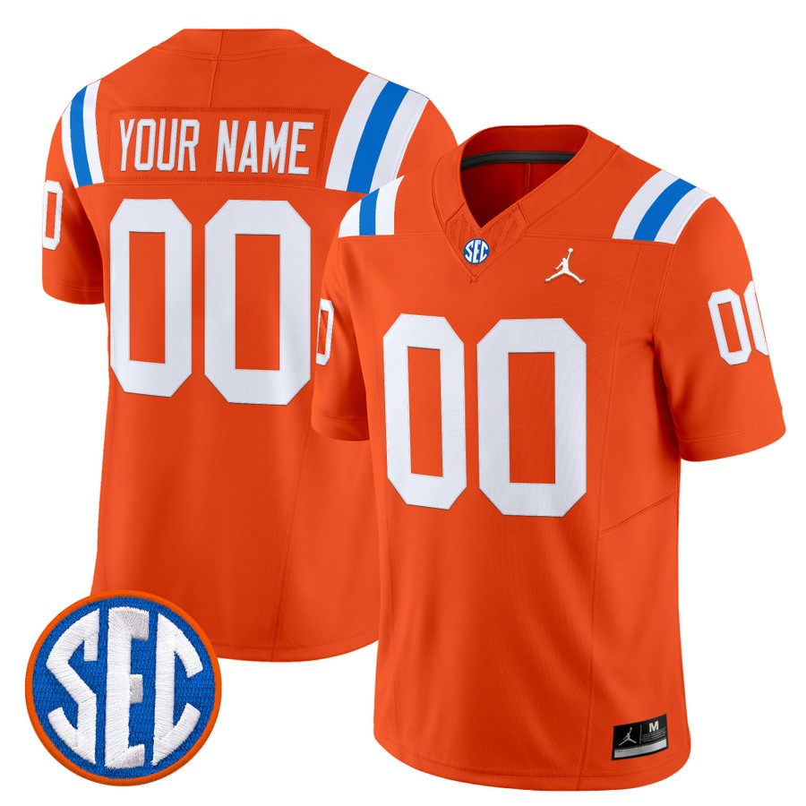 Men's Florida Gators Custom Orange 1960s Throwback F.U.S.E. Vapor Limited Stitched Football Jersey