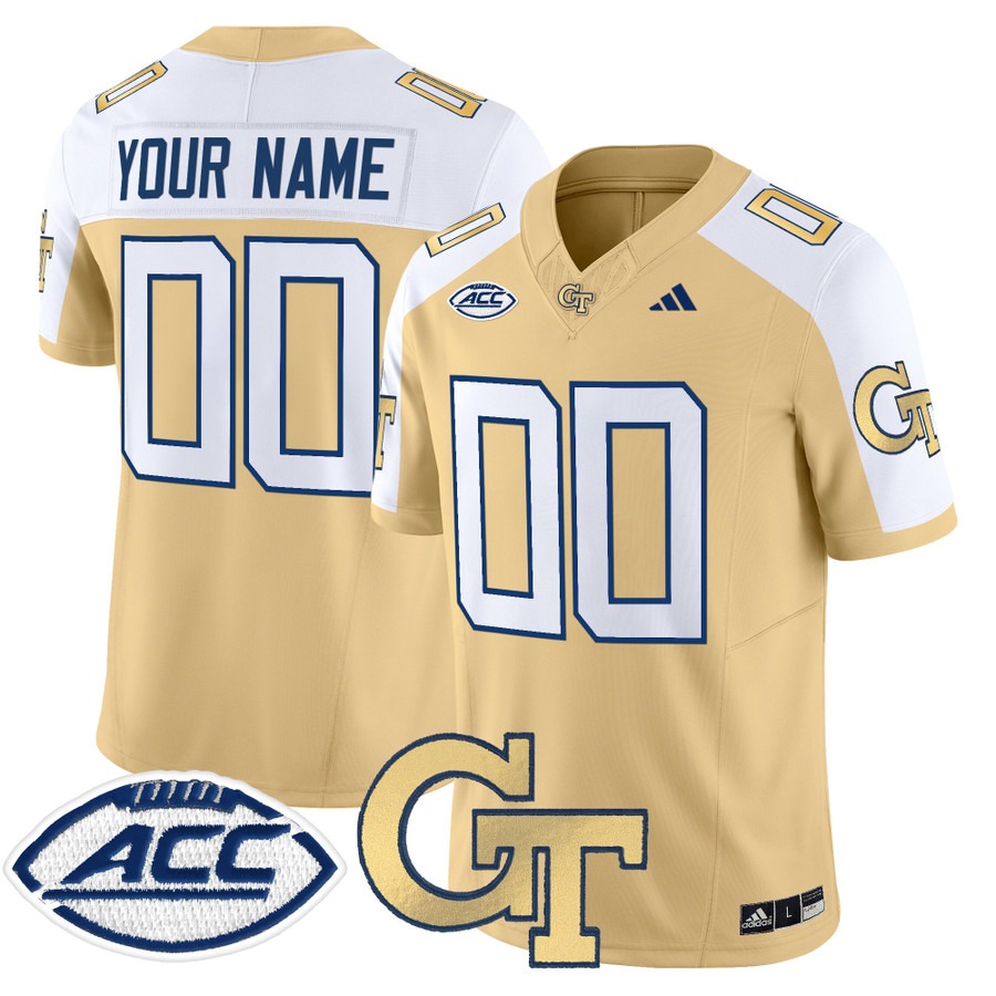 Men's Georgia Tech Yellow Jackets Custom Gold Alternate 2025 Vapor F.U.S.E. Limited Stitched Football Jersey Men's Georgia Tech Yellow Jackets Custom Gold Alternate 2025 Vapor F.U.S.E. Limited Stitched Football Jersey
