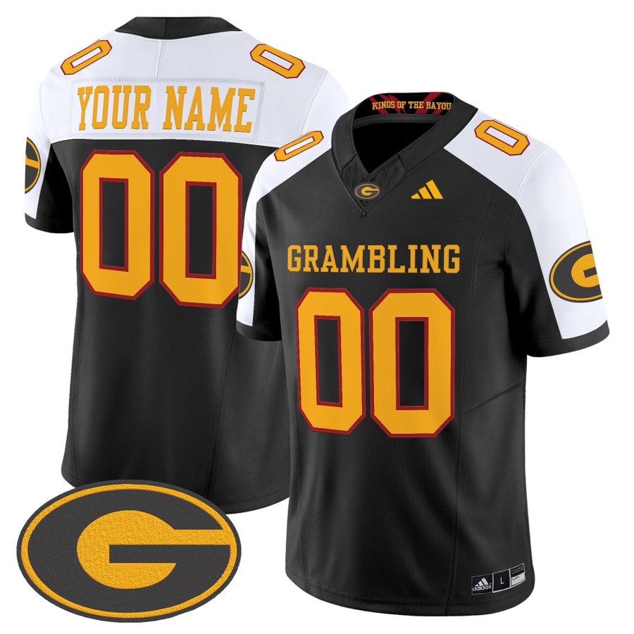 Men's Grambling Tigers Custom Black Alternate 2025 Vapor F.U.S.E. Limited Stitched Football Jersey