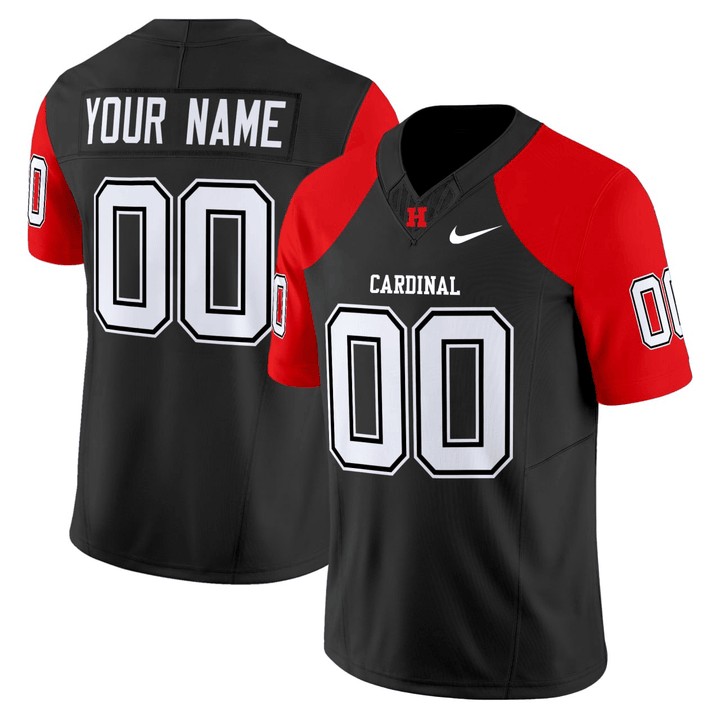 Men's Harlingen Cardinals Custom Black 2025 F.U.S.E. Vapor Limited Stitched Football Jersey