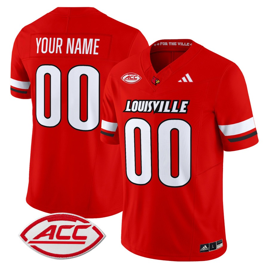 Men's Louisville Cardinals Custom Red 2025 Vapor F.U.S.E. Limited Stitched Football Jersey