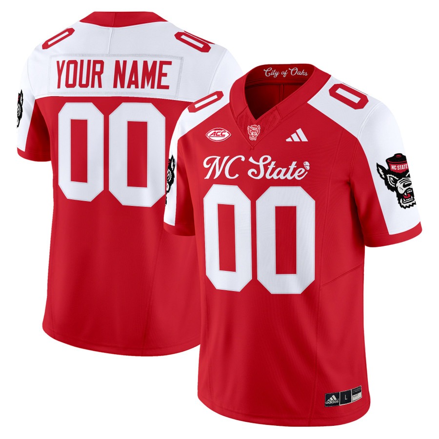 Men's NC State Wolfpack Custom Red Alternate 'City of Oaks' Vapor F.U.S.E. Limited Stitched Football Jersey Men's NC State Wolfpack Custom Red Alternate 'City of Oaks' Vapor F.U.S.E. Limited Stitched Football Jersey