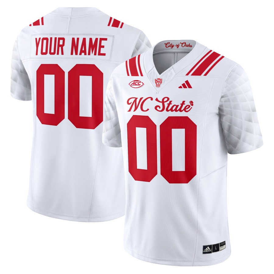 Men's NC State Wolfpack Custom White 'City of Oaks' Vapor F.U.S.E. Limited Stitched Football Jersey Men's NC State Wolfpack Custom White 'City of Oaks' Vapor F.U.S.E. Limited Stitched Football Jersey