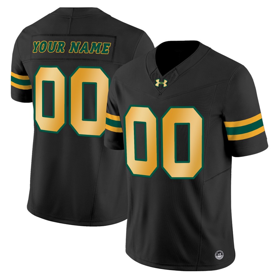 Men's NDSU Football Bison Custom Black 2025 Vapor F.U.S.E. Limited Stitched Football Jersey