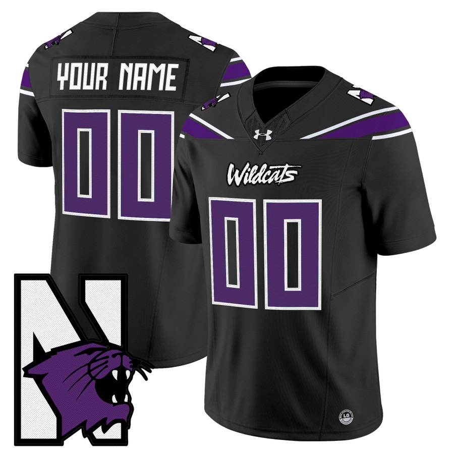 Men's Northwestern Wildcats Custom Black Honoring ’95 Vapor F.U.S.E. Limited Stitched Football Jersey Men's Northwestern Wildcats Custom Black Honoring ’95 Vapor F.U.S.E. Limited Stitched Football Jersey