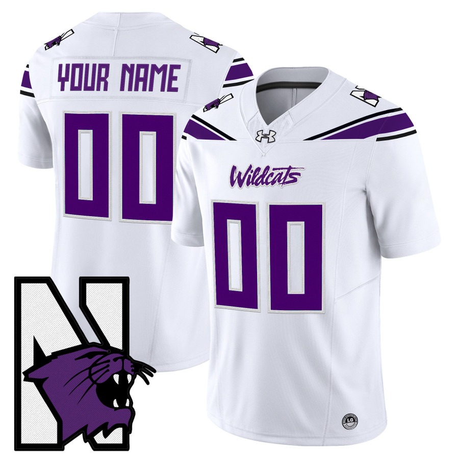 Men's Northwestern Wildcats Custom White Honoring ’95 Vapor F.U.S.E. Limited Stitched Football Jersey Men's Northwestern Wildcats Custom White Honoring ’95 Vapor F.U.S.E. Limited Stitched Football Jersey
