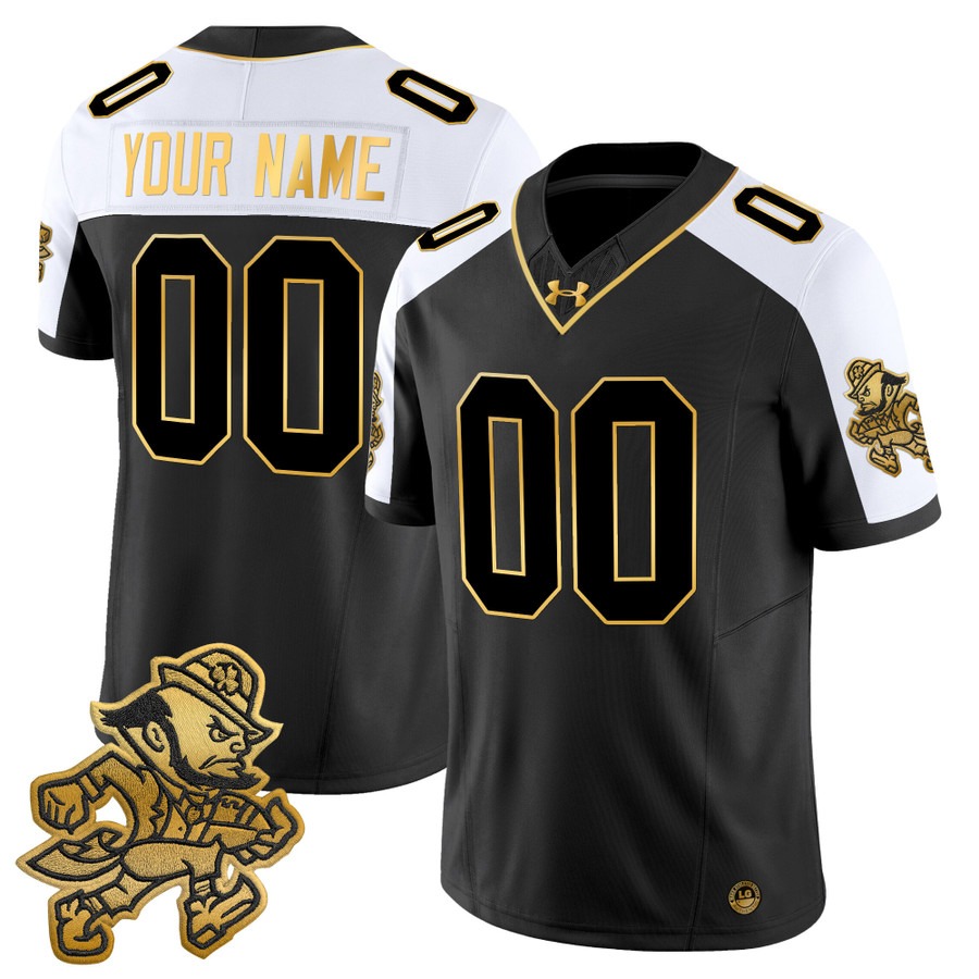 Men's Notre Dame Fighting Irish Custom Black Alternate 2025 'Gridiron Leprechaun Edition' Vapor F.U.S.E. Limited Stitched Football Jersey Men's Notre Dame Fighting Irish Custom Black Alternate 2025 'Gridiron Leprechaun Edition' Vapor F.U.S.E. Limited Stitched Football Jersey