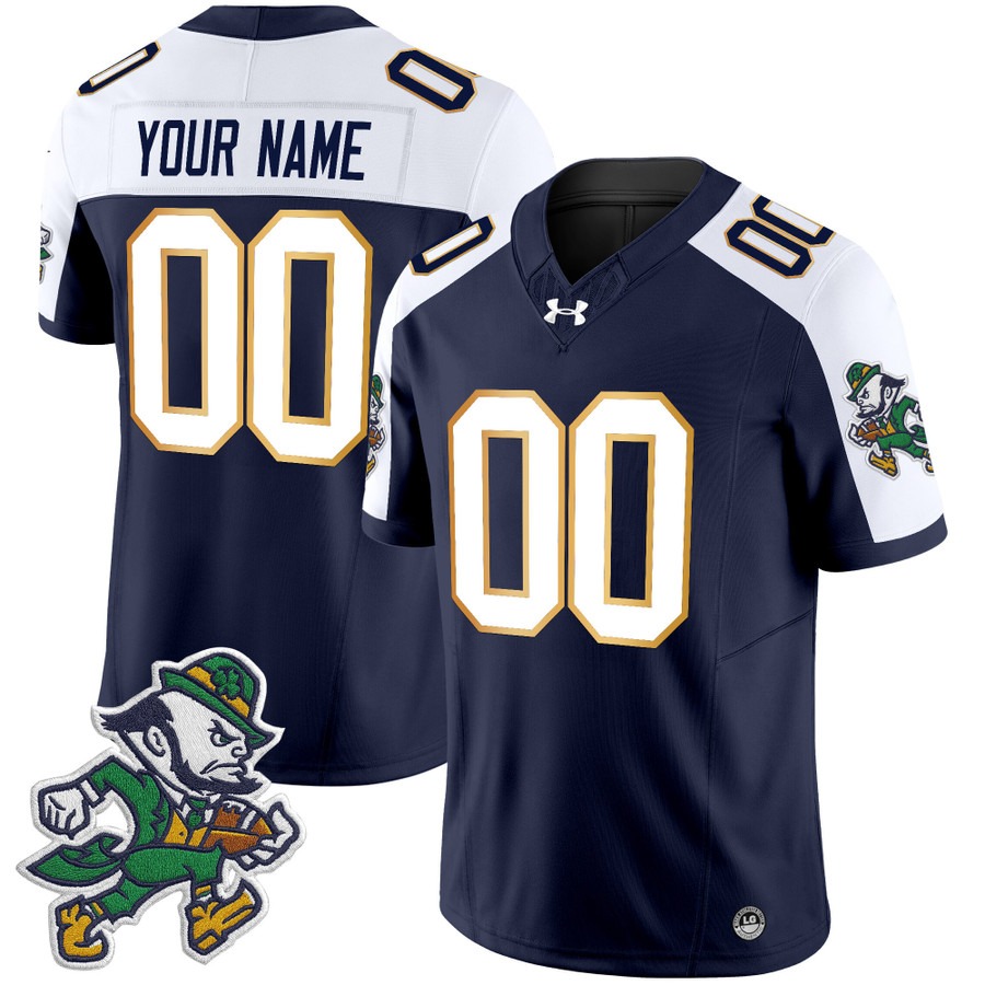 Men's Notre Dame Fighting Irish Custom 2025 'Gridiron Leprechaun Edition' Vapor F.U.S.E. Limited Stitched Football Jersey Navy Alternate Men's Notre Dame Fighting Irish Custom 2025 'Gridiron Leprechaun Edition' Vapor F.U.S.E. Limited Stitched Football Jersey Navy Alternate