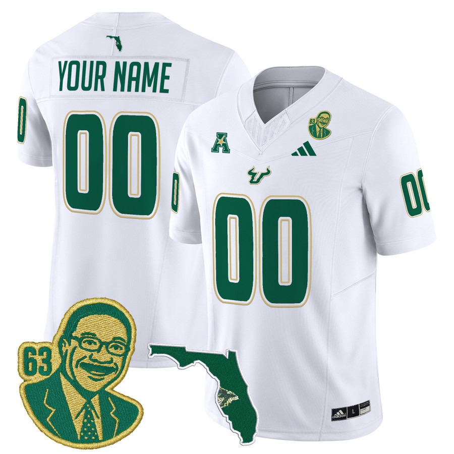 Men's South Florida Bulls Custom 'Lee Roy Selmon Legacy Edition' Vapor F.U.S.E. Limited Stitched Football Jersey - White Men's South Florida Bulls Custom 'Lee Roy Selmon Legacy Edition' Vapor F.U.S.E. Limited Stitched Football Jersey - White