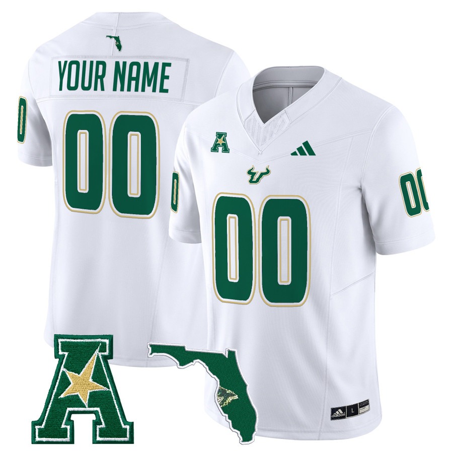 Men's South Florida Bulls Custom White 2025 Vapor F.U.S.E. Limited Stitched Football Jersey Men's South Florida Bulls Custom White 2025 Vapor F.U.S.E. Limited Stitched Football Jersey