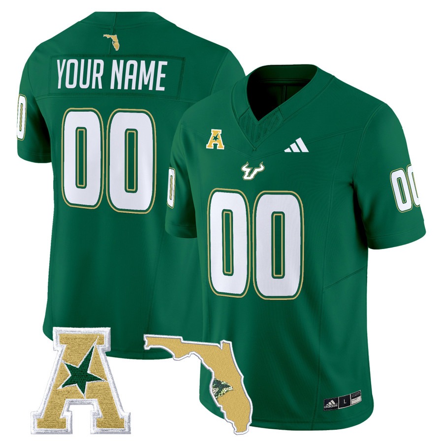 Men's South Florida Bulls Custom Green 2025 Vapor F.U.S.E. Limited Stitched Football Jersey Men's South Florida Bulls Custom Green 2025 Vapor F.U.S.E. Limited Stitched Football Jersey