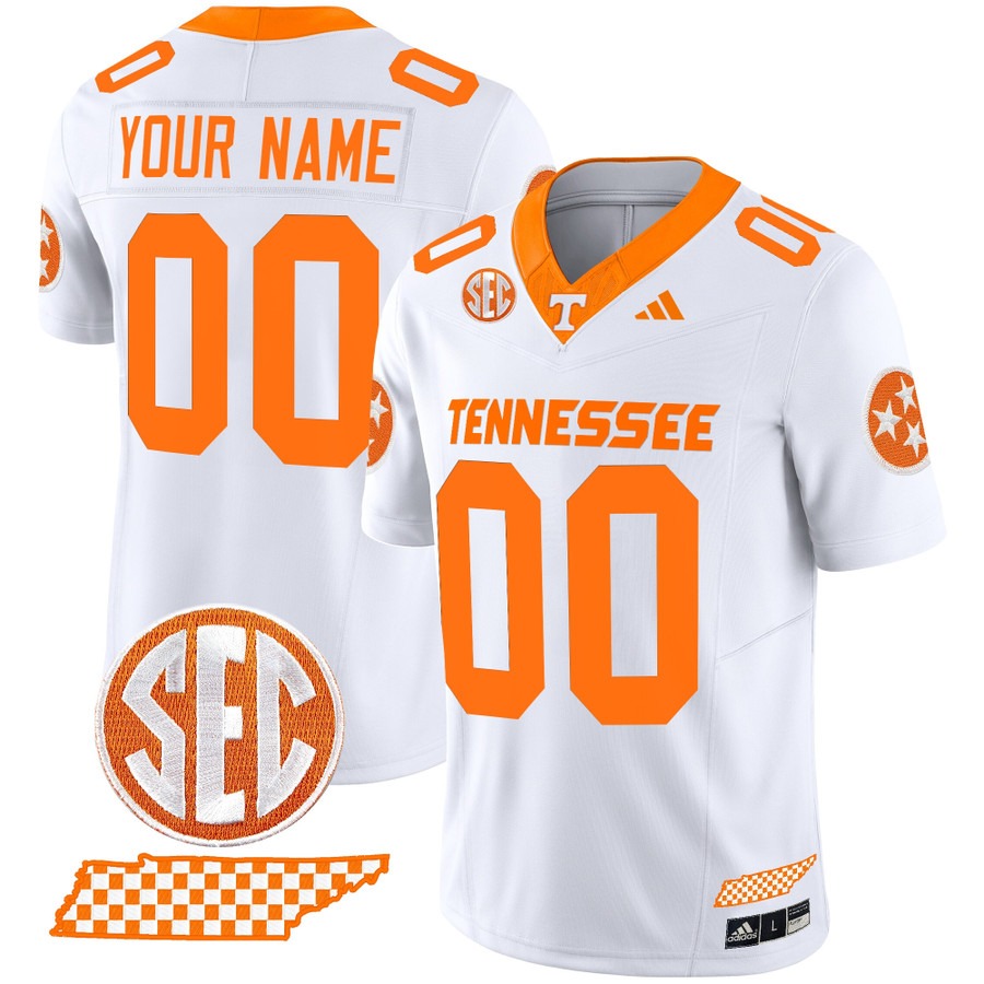 Men's Tennessee Volunteers Custom White Vapor F.U.S.E. Limited Stitched Football Jersey