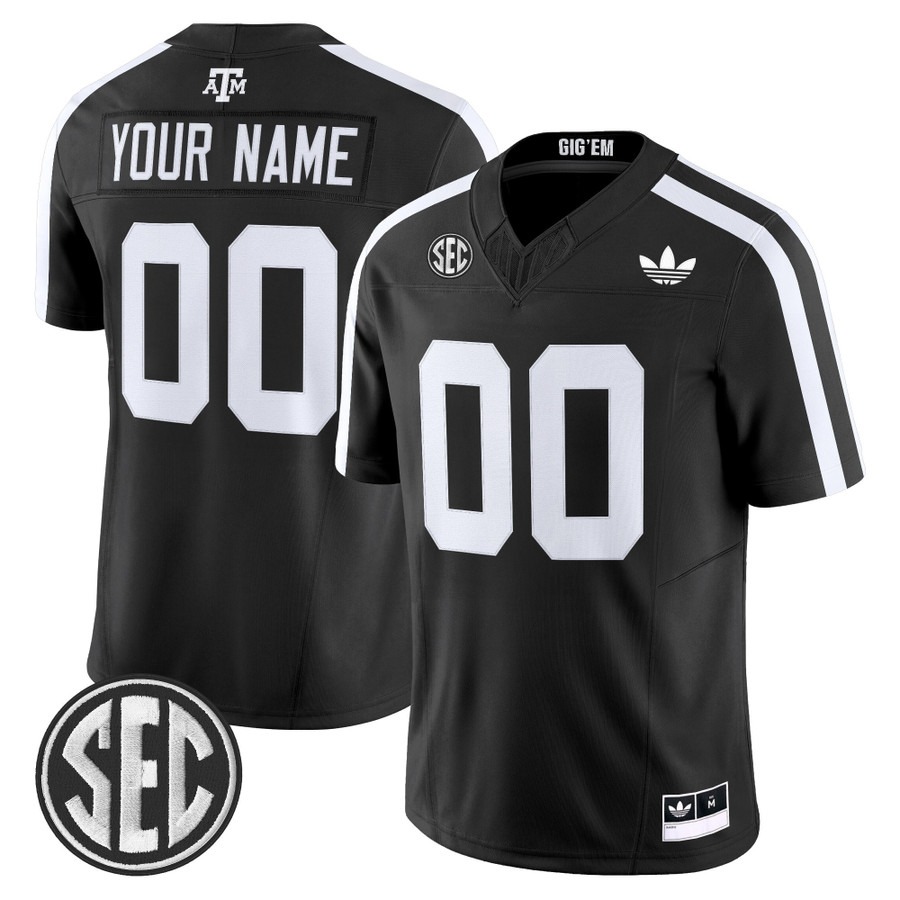 Men's Texas A&M Aggies Custom Black 2025 Vapor F.U.S.E. Limited V2 Stitched Football Jersey Men's Texas A&M Aggies Custom Black 2025 Vapor F.U.S.E. Limited V2 Stitched Football Jersey