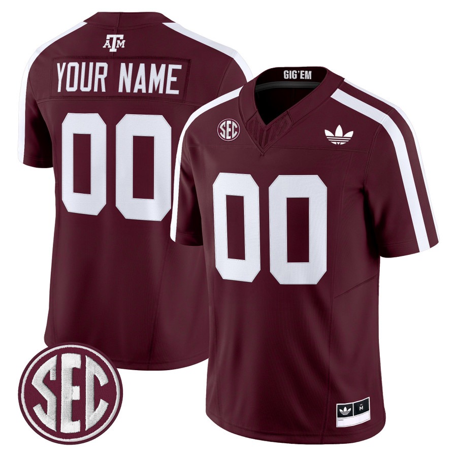 Men's Texas A&M Aggies Custom Maroon 2025 Vapor F.U.S.E. Limited V2 Stitched Football Jersey Men's Texas A&M Aggies Custom Maroon 2025 Vapor F.U.S.E. Limited V2 Stitched Football Jersey