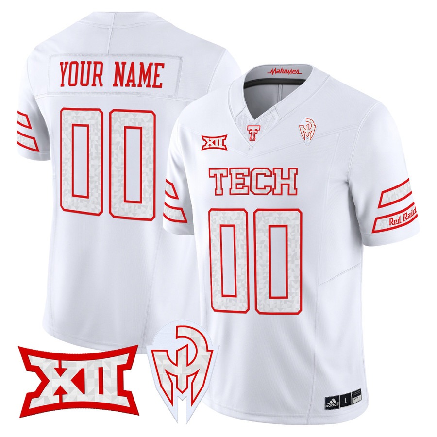 Men's Texas Tech Red Raiders Custom White Too Cold 2025 Vapor F.U.S.E. Limited Stitched Football Jersey - Mahomes Collection Men's Texas Tech Red Raiders Custom White Too Cold 2025 Vapor F.U.S.E. Limited Stitched Football Jersey - Mahomes Collection