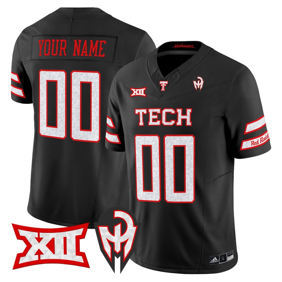 Men's Texas Tech Red Raiders Custom Black Too Cold 2025 Vapor F.U.S.E. Limited Stitched Football Jersey - Mahomes Collection Men's Texas Tech Red Raiders Custom Black Too Cold 2025 Vapor F.U.S.E. Limited Stitched Football Jersey - Mahomes Collection