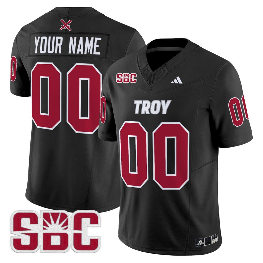 Men's Troy Trojans Custom Black 2025 Vapor F.U.S.E. Limited Stitched Football Jersey