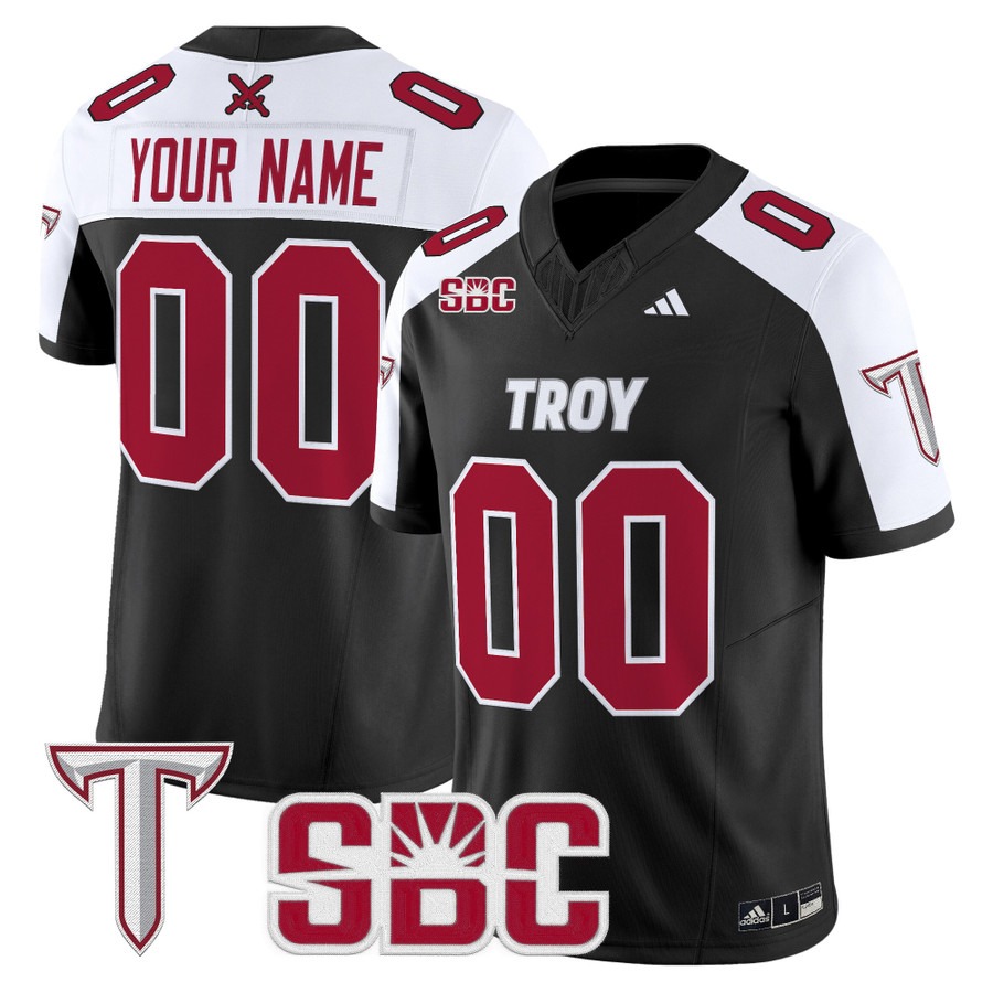 Men's Troy Trojans Custom Black Alternate 2025 Vapor F.U.S.E. Limited Stitched Football Jersey