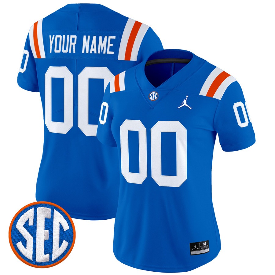 Women's Florida Gators Custom Royal 1960s Throwback Vapor Limited Stitched Football Jersey