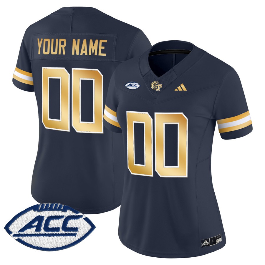 Women's Georgia Tech Yellow Jackets Custom Dark Grey 2025 Vapor F.U.S.E. Limited Stitched Football Jersey Women's Georgia Tech Yellow Jackets Custom Dark Grey 2025 Vapor F.U.S.E. Limited Stitched Football Jersey