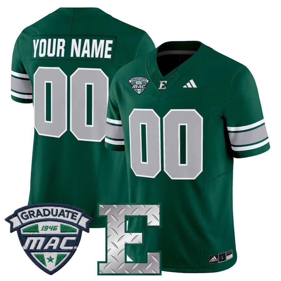 Men's Eastern Michigan Eagles Custom Green 2025 Vapor F.U.S.E. Limited Stitched Football Jersey Men's Eastern Michigan Eagles Custom Green 2025 Vapor F.U.S.E. Limited Stitched Football Jersey
