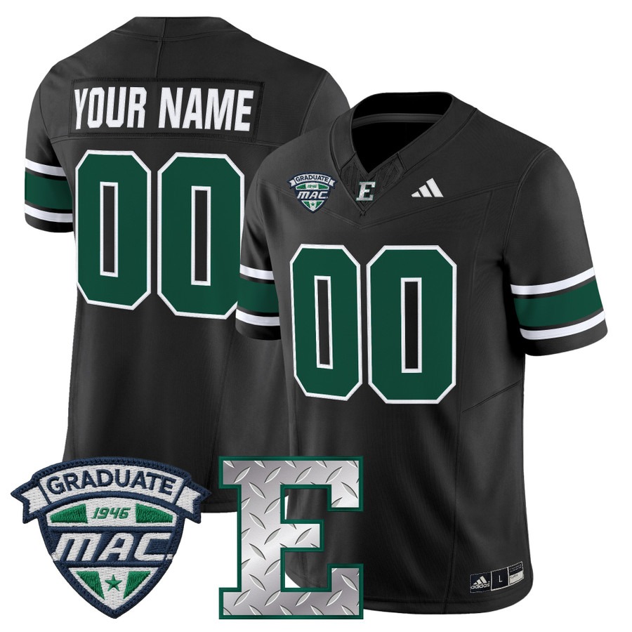 Men's Eastern Michigan Eagles Custom Black 2025 Vapor F.U.S.E. Limited Stitched Football Jersey Men's Eastern Michigan Eagles Custom Black 2025 Vapor F.U.S.E. Limited Stitched Football Jersey