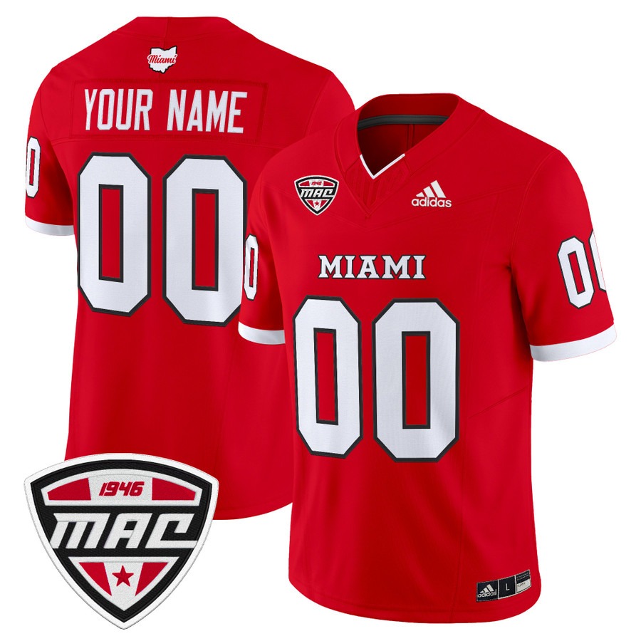 Men's Miami RedHawks Custom Red 2025 Vapor F.U.S.E. Limited Stitched Football Jersey