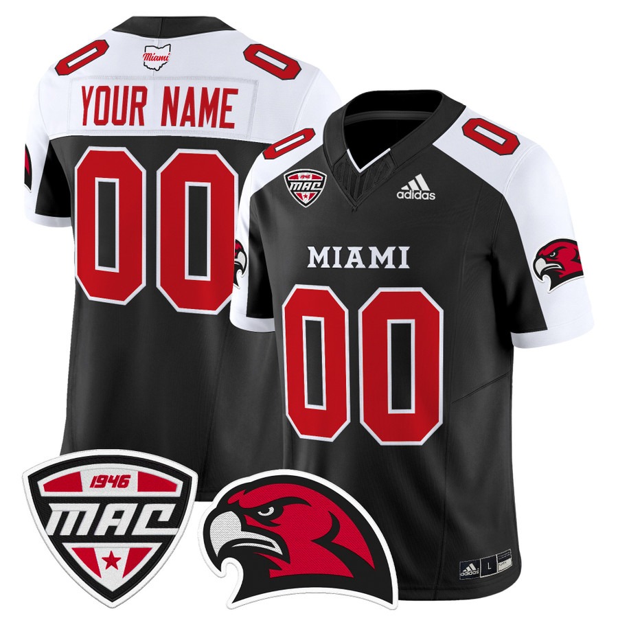 Men's Miami RedHawks Custom Black Alternate 2025 Vapor F.U.S.E. Limited Stitched Football Jersey