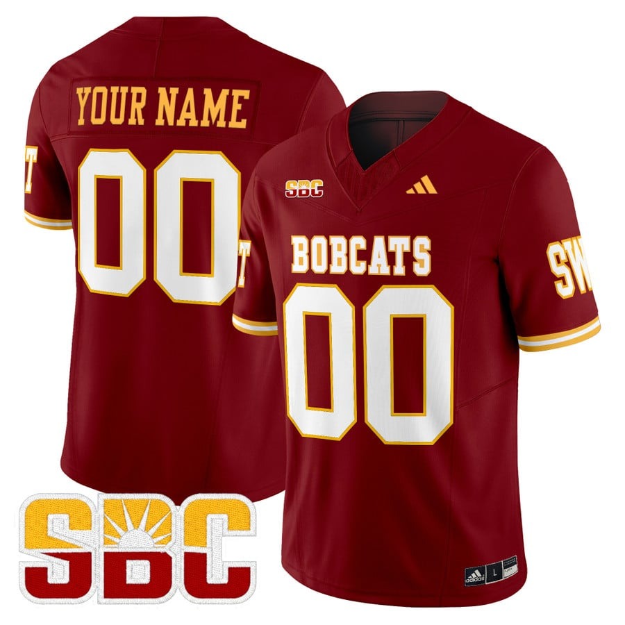 Men's Texas State Bobcats Custom Maroon Limited 2025 Vapor F.U.S.E. Limited Stitched Football Jerseys