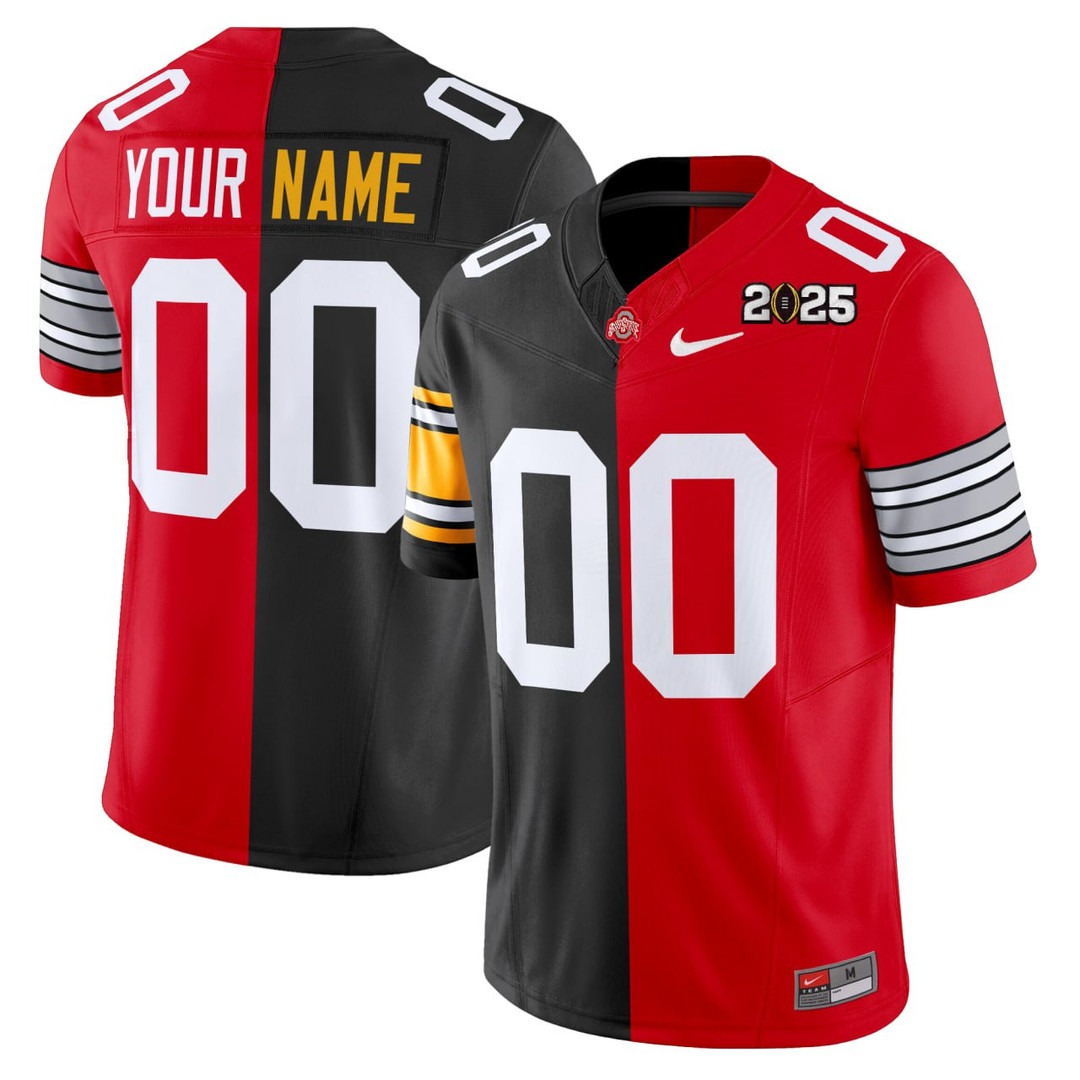 Men's Ohio State Buckeyes & Steelers Custom Nike Split Nike Vapor F.U.S.E. Limited Stitched Football Jersey Men's Ohio State Buckeyes & Steelers Custom Nike Split Nike Vapor F.U.S.E. Limited Stitched Football Jersey