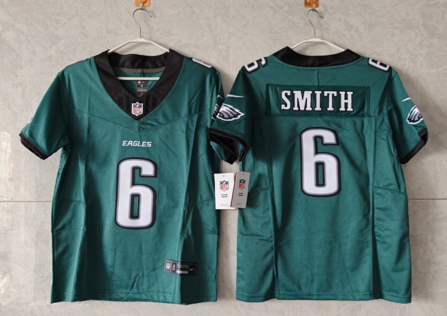 Youth Philadelphia Eagles #6 DeVonta Smith Green 2025 F.U.S.E Vapor Untouchable Limited Stitched Football Jersey