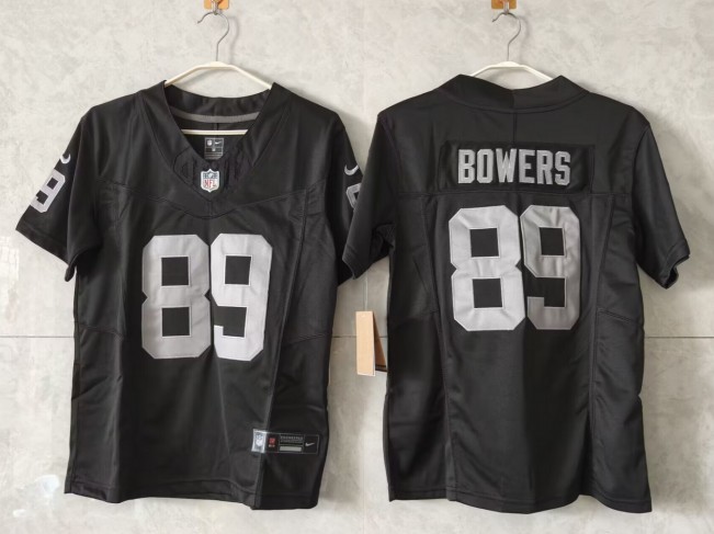 Youth Las Vegas Raiders #89 Brock Bowers Black 2025 Draft F.U.S.E. Vapor Untouchable Limited Stitched Football Jersey