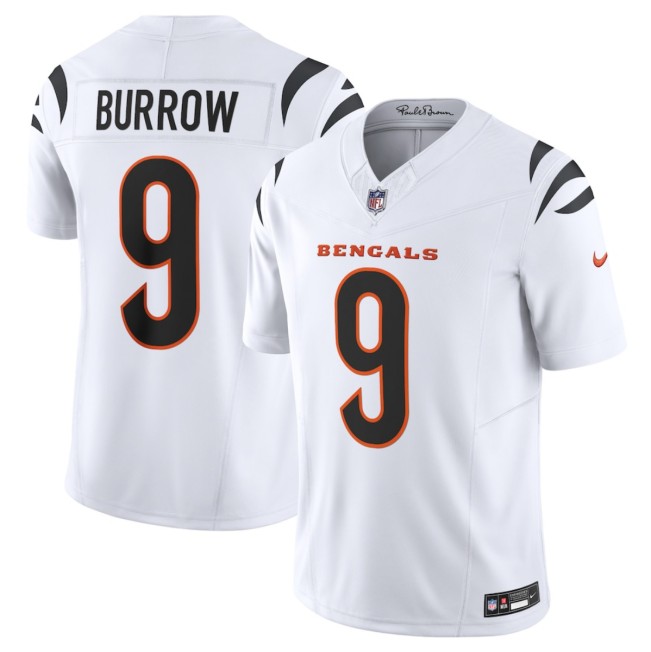 Youth Cincinnati Bengals #9 Joe Burrow White 2024 F.U.S.E. Vapor Untouchable Limited Stitched Jersey