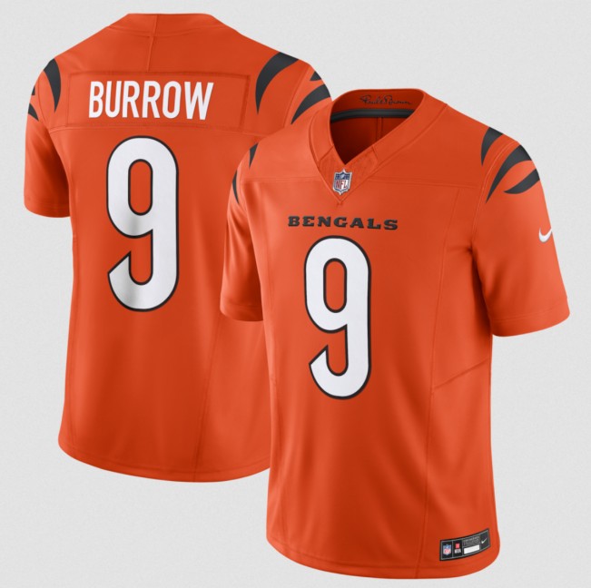 Youth Cincinnati Bengals #9 Joe Burrow Orange 2024 F.U.S.E. Vapor Untouchable Limited Stitched Jersey