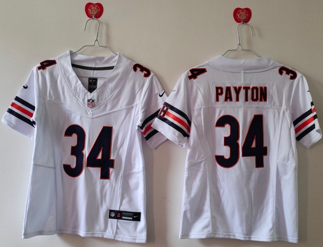 Youth Chicago Bears #34 Walter Payton White F.U.S.E Vapor Stitched Football Jersey