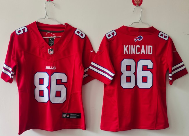 Youth Buffalo Bills #86 Dalton Kincaid Red 2024 F.U.S.E. Vapor Untouchable Limited Stitched Football Jersey