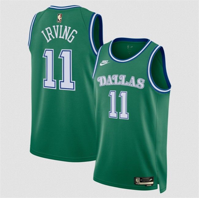 Men's Dallas Mavericks #11 Kyrie Irving Green 2025 Classic Edition Stitched Basketball Jersey