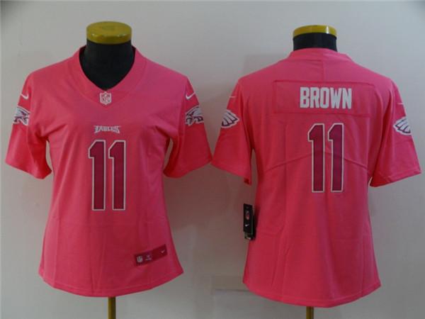 Women's Philadelphia Eagles Active Player Custom Pink Stitched Football Jersey