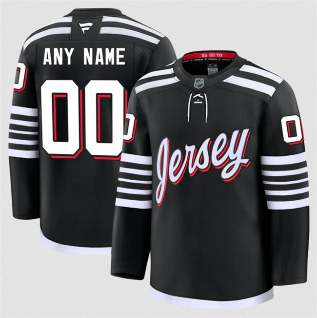 Women's New Jersey Devils Active Player Custom Black 2024-25 Alternate Stitched Hockey Jersey Women's New Jersey Devils Active Player Custom Black 2024-25 Alternate Stitched Hockey Jersey