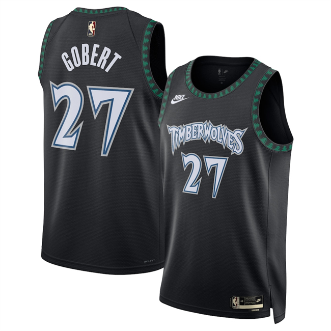 Men's Minnesota Timberwolves #27 Rudy Gobert Black Trees Classic Edition 2025-26 Swingman Stitched Jersey Men's Minnesota Timberwolves #27 Rudy Gobert Black Trees Classic Edition 2025-26 Swingman Stitched Jersey