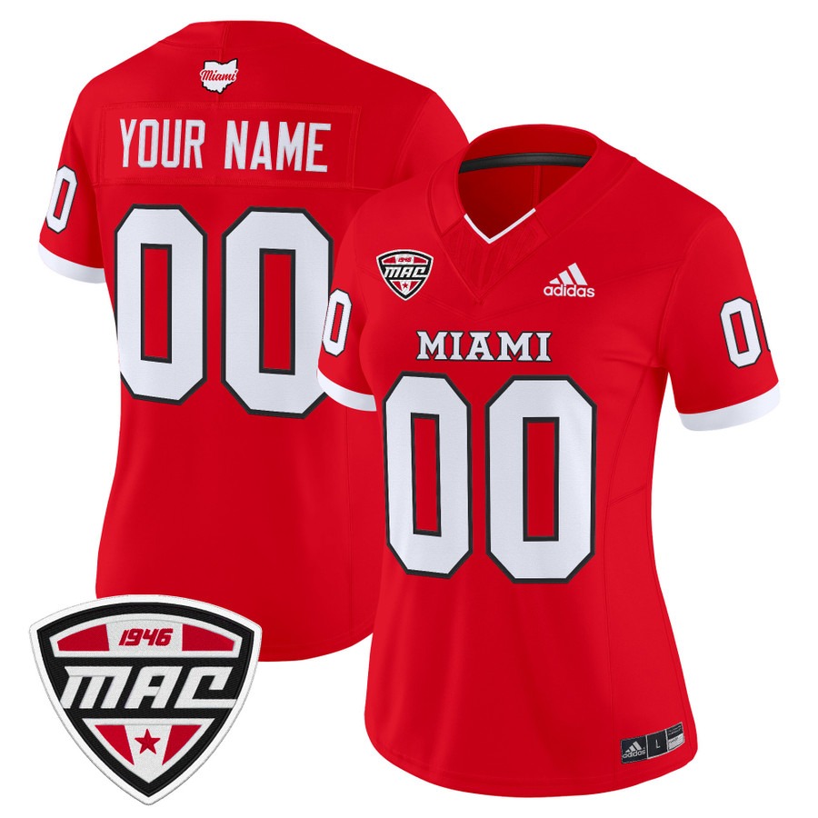 Women's Miami (OH) RedHawks Custom Red F.U.S.E. 2025 Nike Stitched Football Jersey