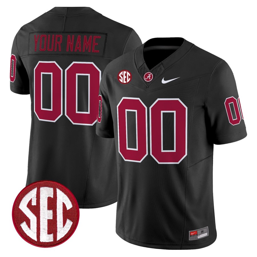 Men's Alabama Crimson Tide Custom Black F.US.E. Nike Vapor Stitched Football Jersey. Men's Alabama Crimson Tide Custom Black F.US.E. Nike Vapor Stitched Football Jersey.