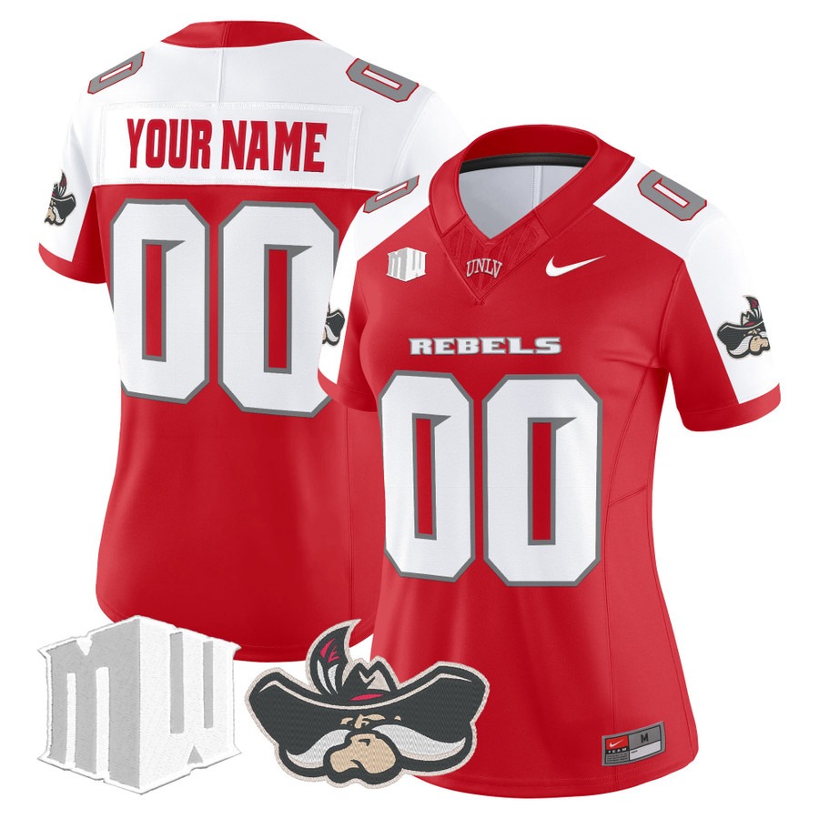 Women's UNLV Rebels Custom Red Alternate F.U.S.E. 2025 Vapor Limited Stitched Football Jersey Women's UNLV Rebels Custom Red Alternate F.U.S.E. 2025 Vapor Limited Stitched Football Jersey
