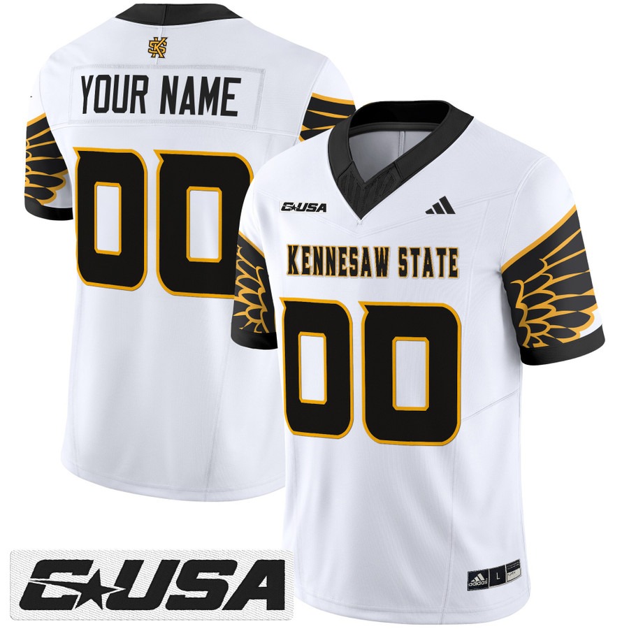 Men's Kennesaw State Owls Custom White 2025 Vapor F.U.S.E. Limited Stitched Football Jersey Men's Kennesaw State Owls Custom White 2025 Vapor F.U.S.E. Limited Stitched Football Jersey