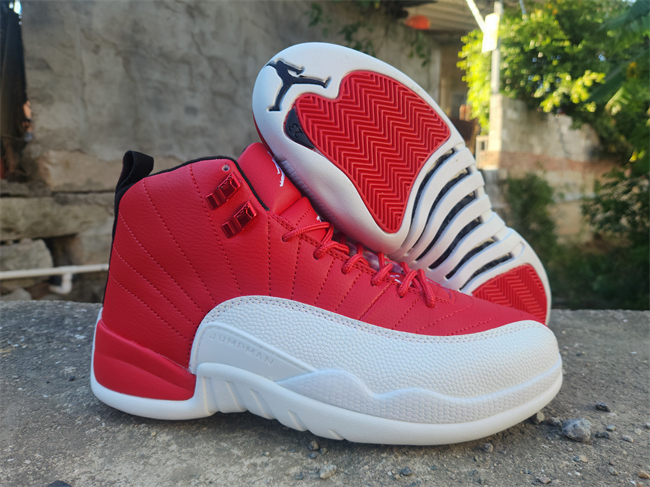 Men's Running weapon Air Jordan 12 Red White 0100