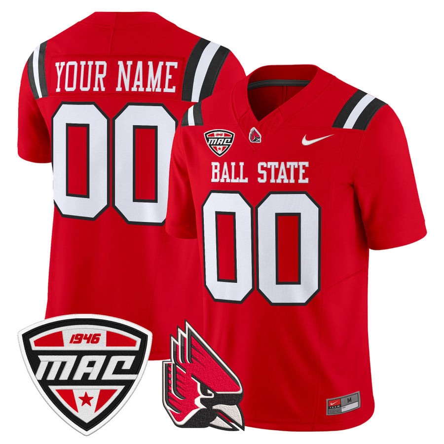 Men's Ball State Cardinals Custom Cardinal F.U.S.E. 2025 Vapor Limited Stitched Football Jersey Men's Ball State Cardinals Custom Cardinal F.U.S.E. 2025 Vapor Limited Stitched Football Jersey