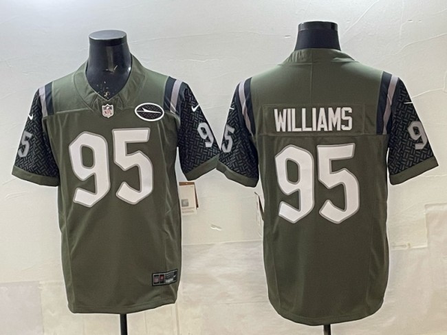 Men's New York Jets #95 Quinnen Williams Gotham City Football Club Nike Rivalries 2025 F.U.S.E. Vapor Limited Jersey