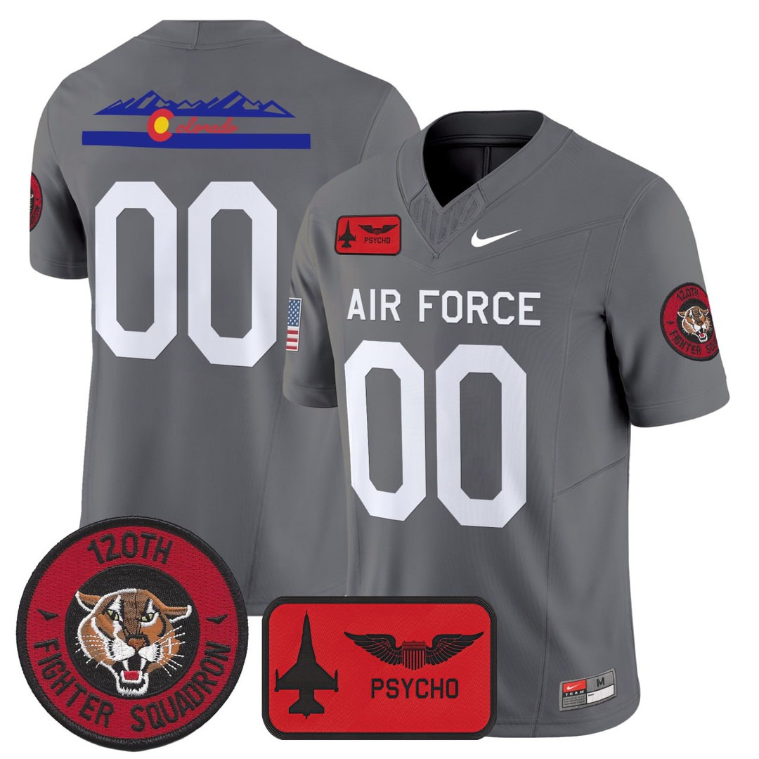 Men's Air Force Falcons Custom Grey F.U.S.E. Vapor Limited Stitched Football Jersey Men's Air Force Falcons Custom Grey F.U.S.E. Vapor Limited Stitched Football Jersey